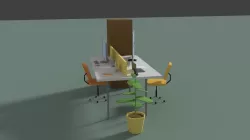 Low Poly Cartoony Office Desk 2 Low-poly 3D model