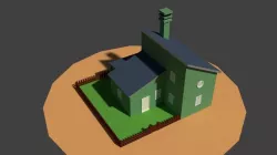 Low Poly Farm House 2 Low-poly 3D model