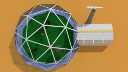 Low Poly Sci Fi Greenhouse Low-poly 3D model
