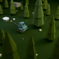 Low Poly Tank Low-poly 3D model