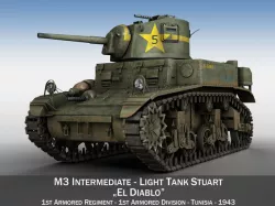 M3 Light Tank Stuart - El Diablo 3D model