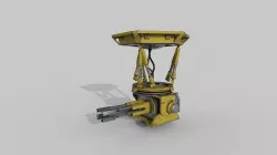 machine gun Low-poly 3D model