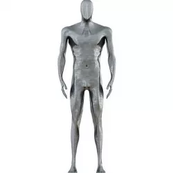 Male figurine made of metal 3D model