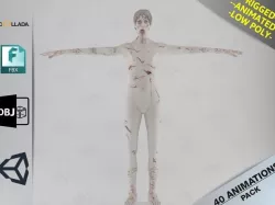 Male Zombie1 Animations Pack Low-poly 3D model
