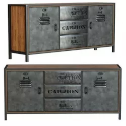 Manufacture metal industrial sideboard 3D model