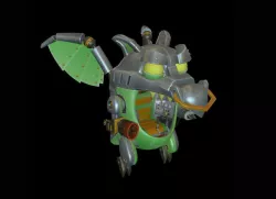 Mechanical Dragon Low-poly 3D model