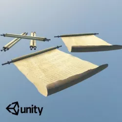 Medieval Scrolls Low-poly 3D model