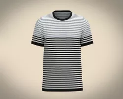 Mens Stripe T-Shirt 3D model