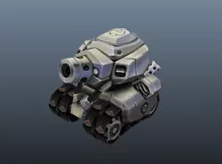 Micro Tank  - Low Poly Hand Painted Low-poly 3D model