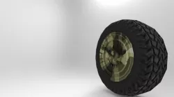 Military Wheel  - Tyre - Tire Low-poly 3D model
