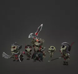 Mini Skeleton Swarm Pack - Low Poly Hand Painted Low-poly 3D model
