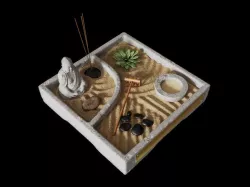 Miniature Zen Garden 3D model