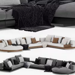 Minotti Modular Connery Sofa 3D model