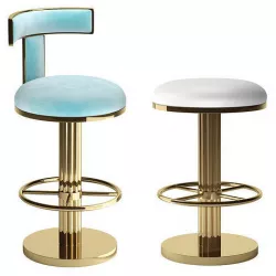 Modern Brushed Gold bar chair 3D model