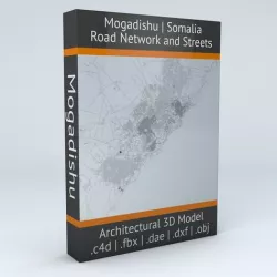 Mogadishu Road Network and Streets 3D model