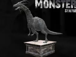 Monster Statue Low-poly 3D model