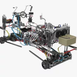 Monster Truck Bigfoot Engine and Chasis 3D model