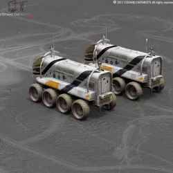 Moon or Mars rover 3D model