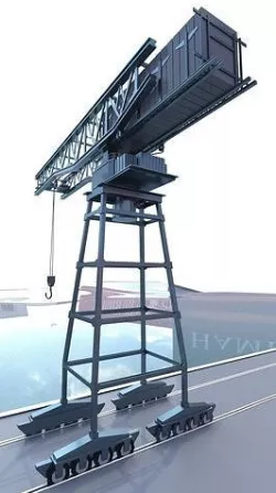 Moving Container Crane 3D model