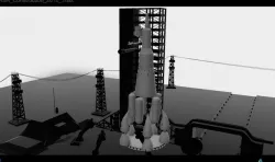 NASA spaceship Launchpad  Low-poly 3D model