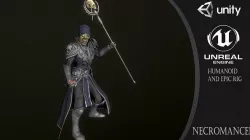 Necromancer Low-poly 3D model