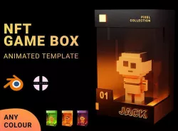 NFT Game Box template for Blender 3D model