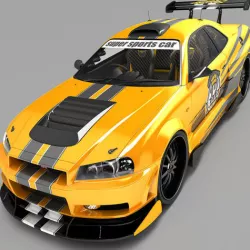 Nissan SkyLine R35 3D model