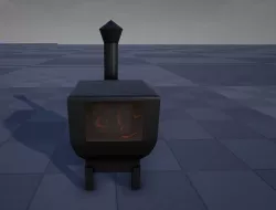 Old Wood Cookstove 3D model