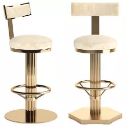 OSCAR swivel gold bar chair 3D model