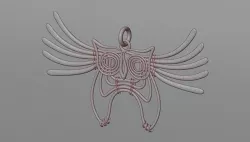 Owl pendant 3D model