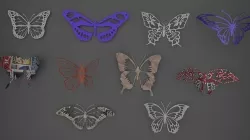 Paper butterflay 3D model