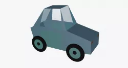 Paper car 3D model