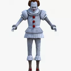 Pennywise clown Low-poly 3D model