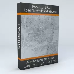 Phoenix Road Network and Streets 3D model