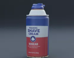 Photoscanned Rusty Old Shaving Foam Cream Can 3D model