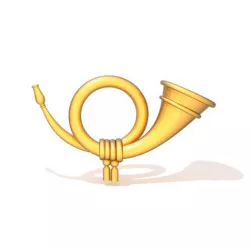 Post horn 3D model