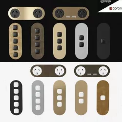 Power outlets  Switchs Low-poly 3D model