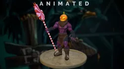Pumpkinhead Low-poly 3D model