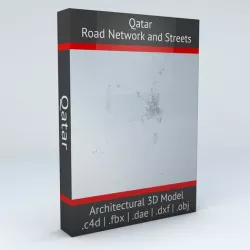 Qatar Road Network and Streets 3D model