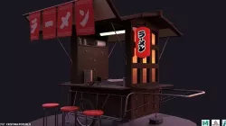 Ramen Cart  Low-poly 3D model