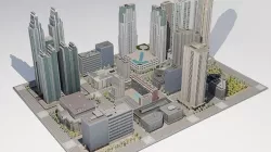 Realistic City 3D model