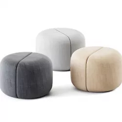 Round Pouf Bob by Bla Station 3D model