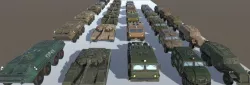 Russian Military Vehicles 29 Prefabs I Optimized I LP I PBR Low-poly 3D model