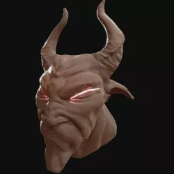 Satyr demonhead 3D model