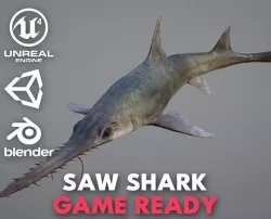 Saw Shark Low-poly 3D model