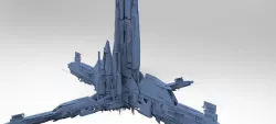Sci-Fi Assassin Tower Base 7 3D model