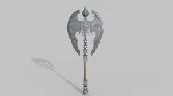 Sci-fi Battle Axe 3D model