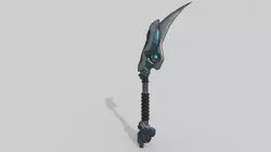 Sci-fi Battle Axe Low-poly 3D model