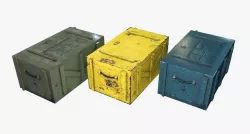Sci-Fi Crates Low-poly 3D model
