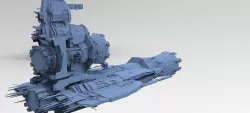 Sci-Fi Droid Canon ship 2  3D model